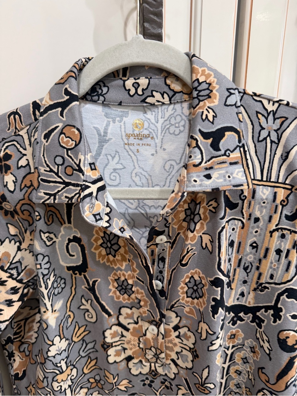 Spartina 449 Joelle 3/4 Sleeve Dress in Guerard Estate Stone - Picture 6 of 8